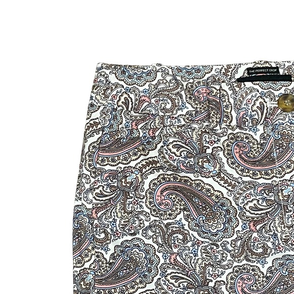 Talbots The Perfect Crop Pants Size 4 Multi Color Floral Stretch Womens 31X26 - Picture 5 of 8